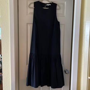 Black Long drop waist dress